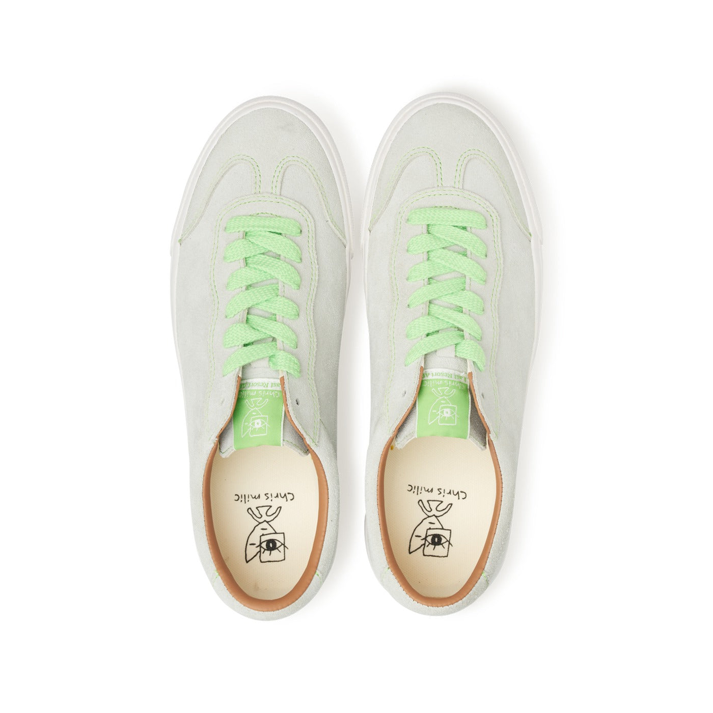 VM004-Lo Milic Suede (Green Tint/White)